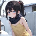 マフラー巻いてる下着の女の子 8枚目