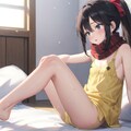マフラー巻いてる下着の女の子 2枚目