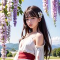 藤の花がきれい…？いえ、もっと下の方を見ていた気がしたので 2枚目