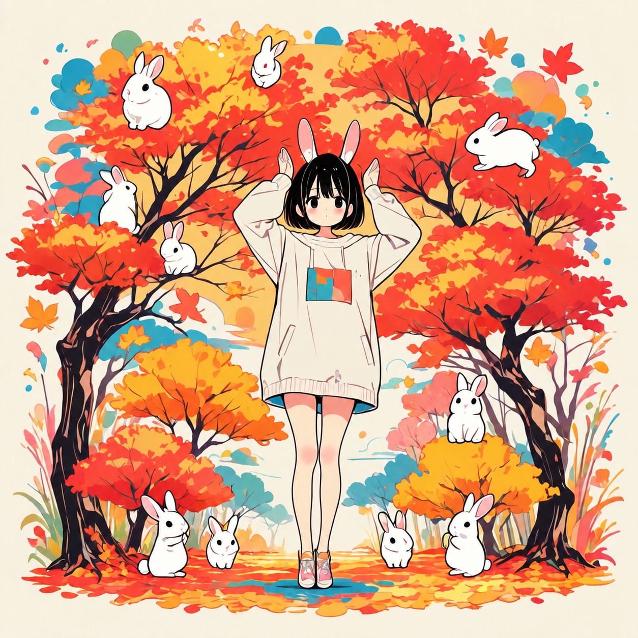 おはウサ〜10/5 | の人気AIイラスト・グラビア