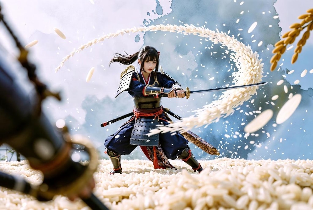 おこめ剣を喰らえっ！