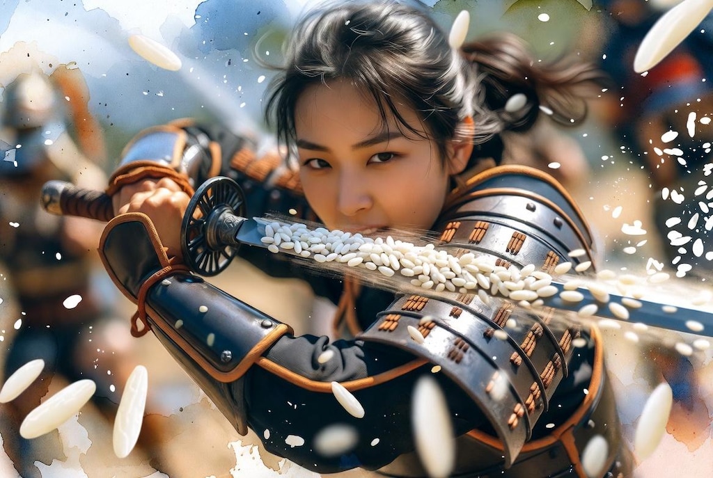 おこめ剣を喰らえっ！