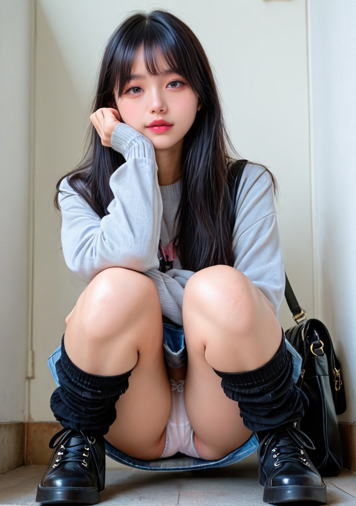 私服女子のパンチラ