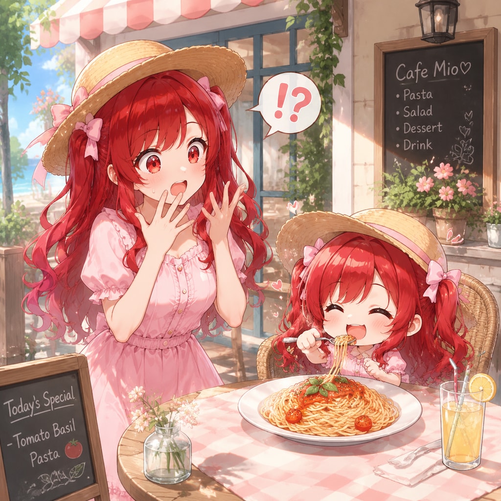 パスタ食う。