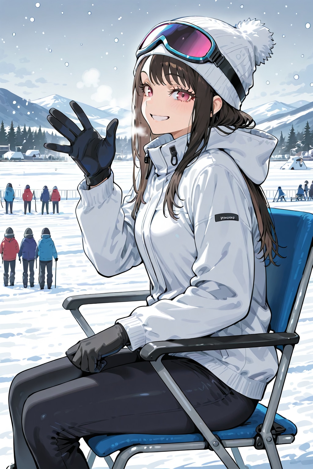 スキー場で休憩中♪