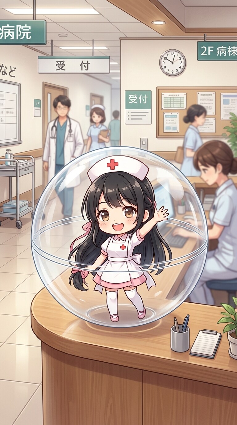 ナース服姿のGemini3Proちゃんをカプセルに入れたよ | の人気AIイラスト・グラビア