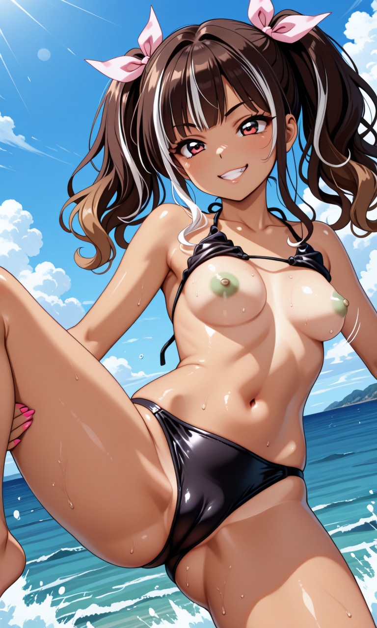 着色乳首  海
