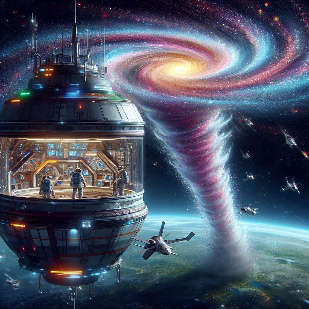 宇宙エレベーター竜巻、宇宙ステーション竜巻