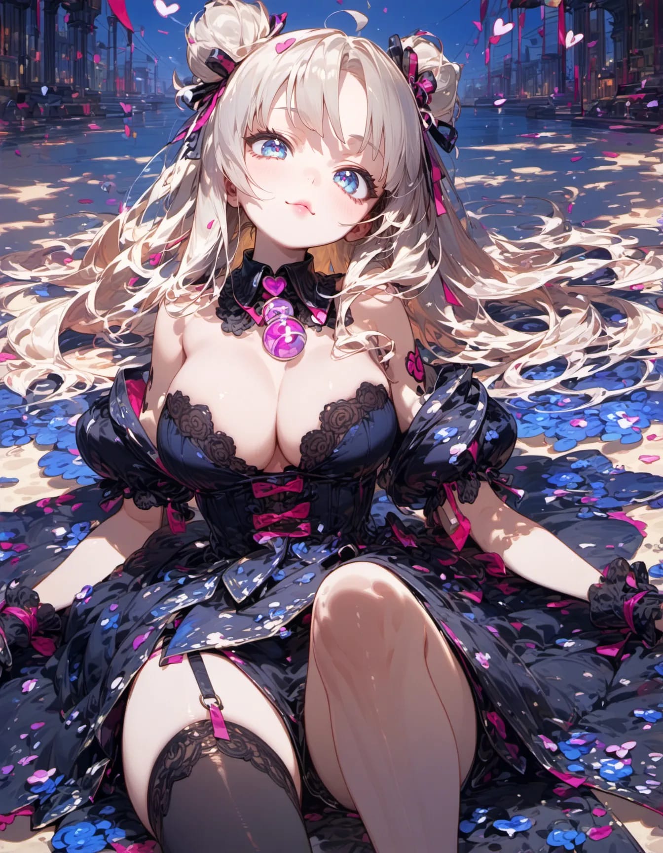 Black Lace Moonlight | の人気AIイラスト・グラビア