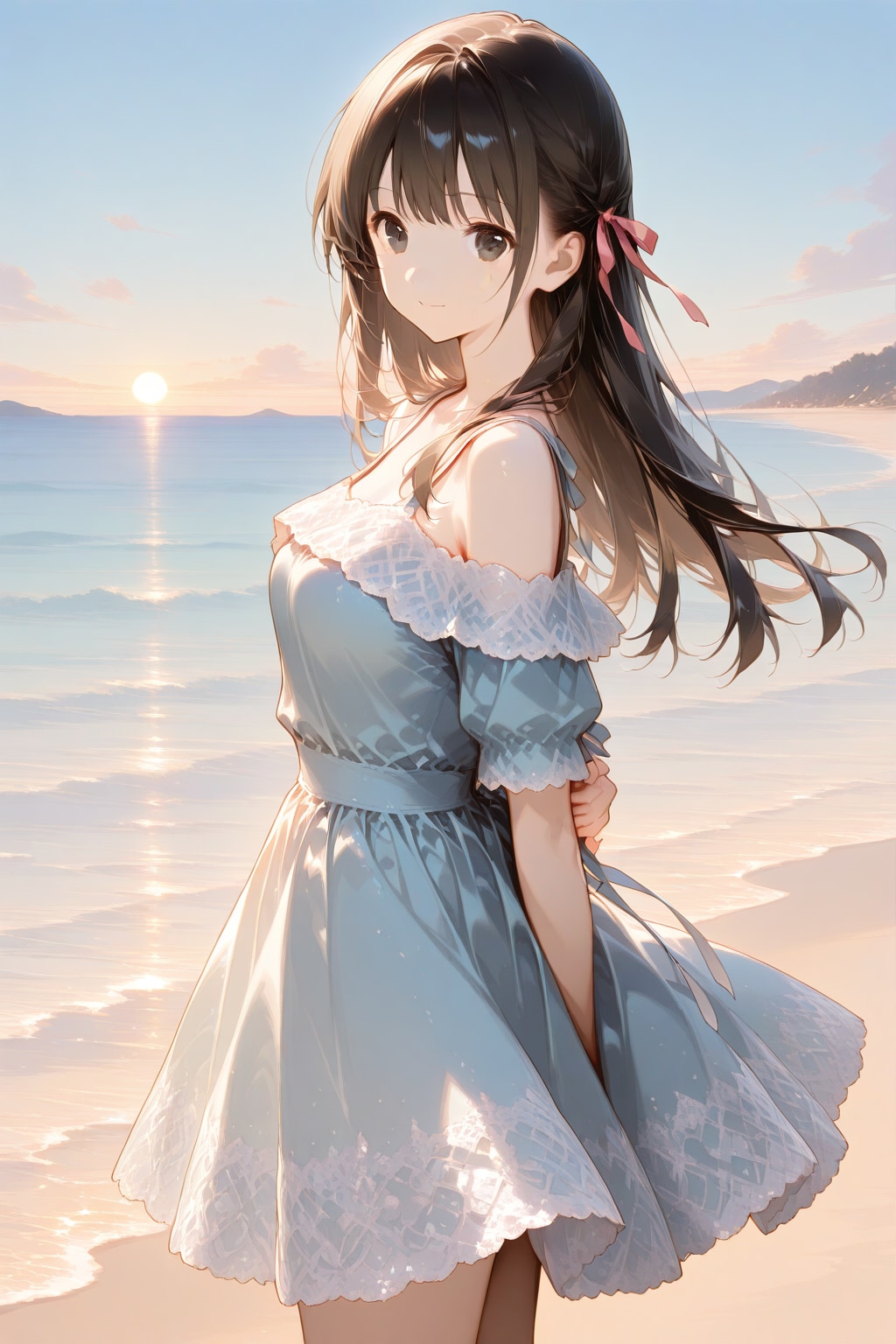 4025　水色風景 | の人気AIイラスト・グラビア