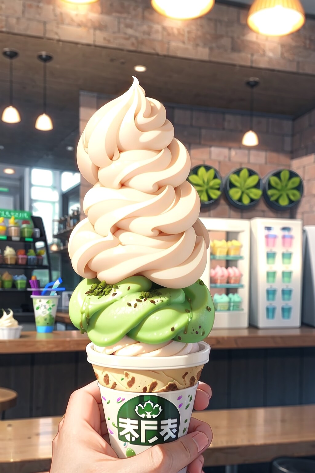 抹茶ソフトクリーム | の人気AIイラスト・グラビア