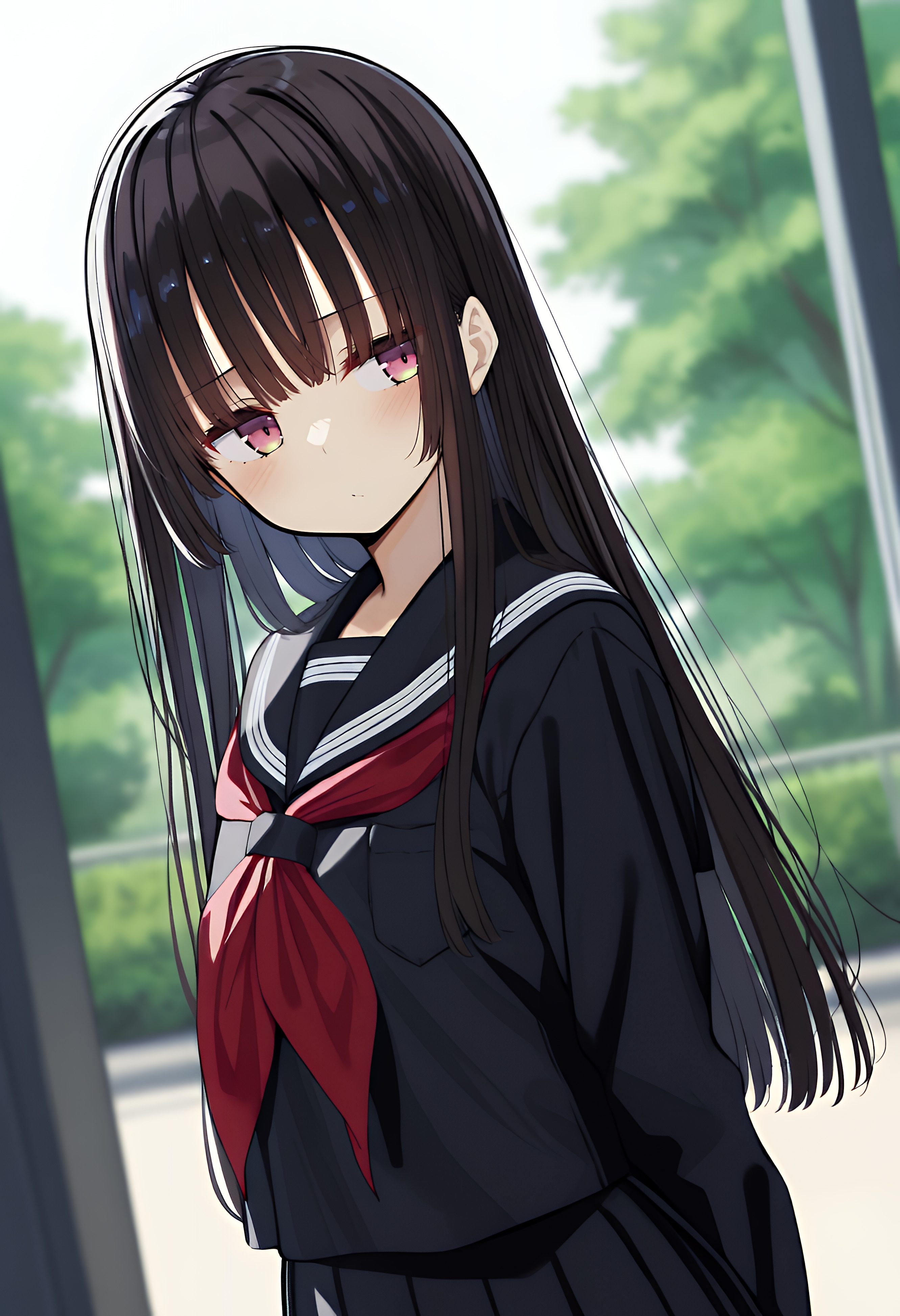 黒髪ロングの美少女 | の人気AIイラスト・グラビア