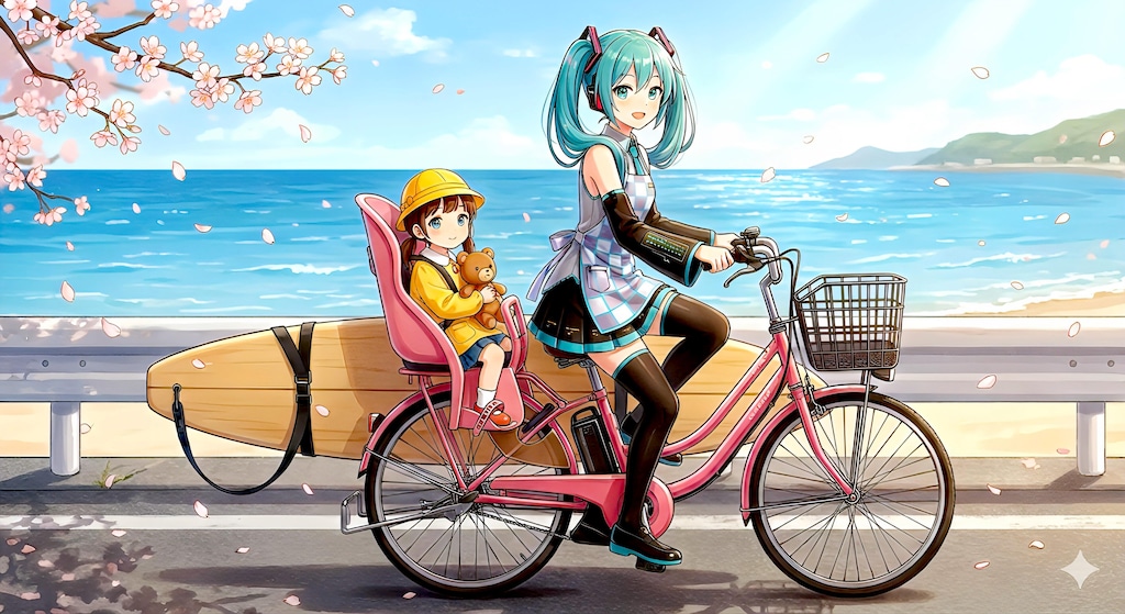 幼稚園の送り迎え！ママサーファー