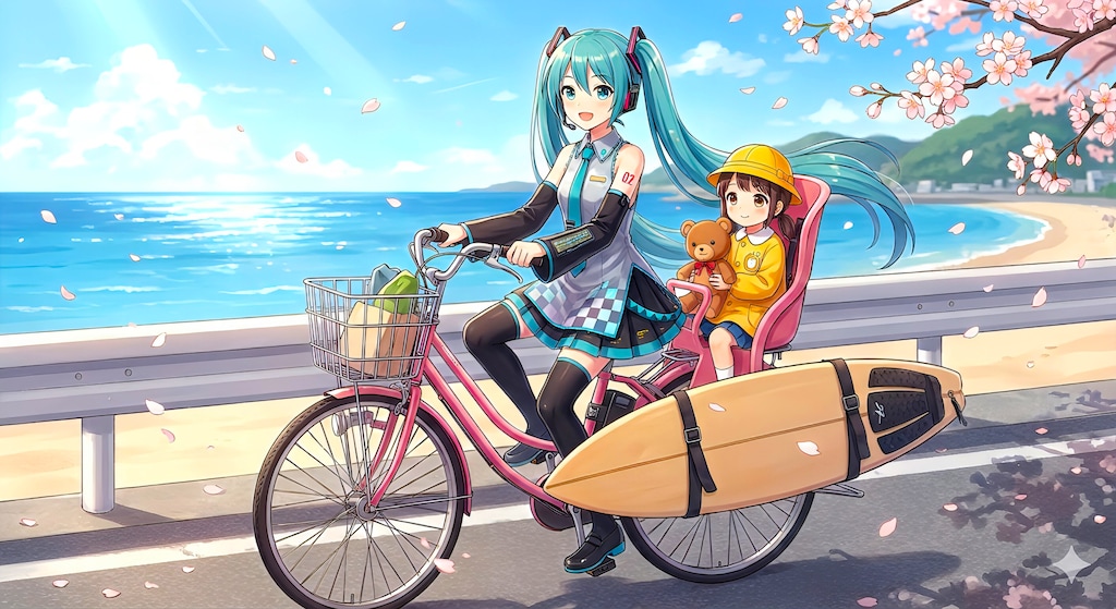 幼稚園の送り迎え！ママサーファー