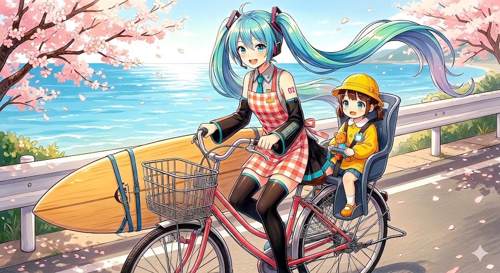 幼稚園の送り迎え！ママサーファー