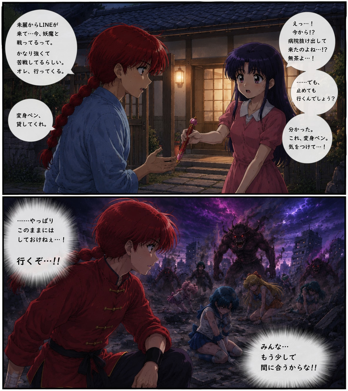 美少女戦士セーラーらんマーズ＆ちびムーン第20話 | の人気AIイラスト・グラビア