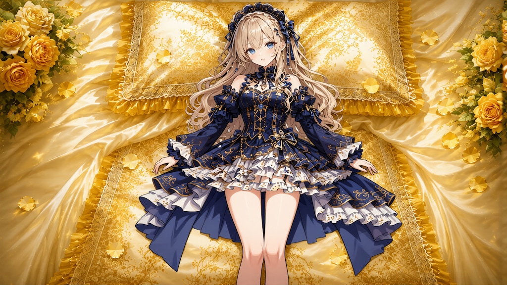 金髪少女とドレス　その1-1
