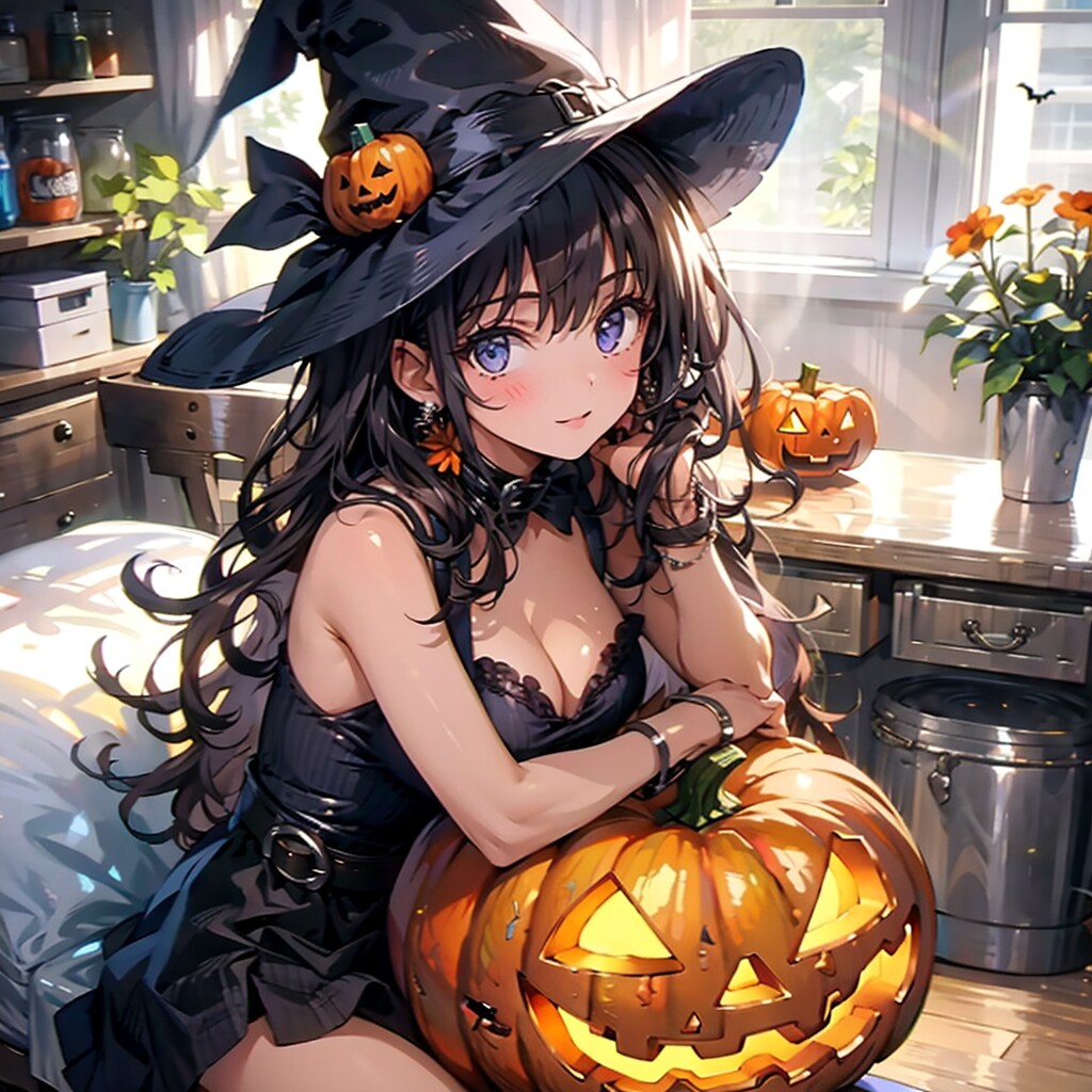 カボチャ作りの魔女