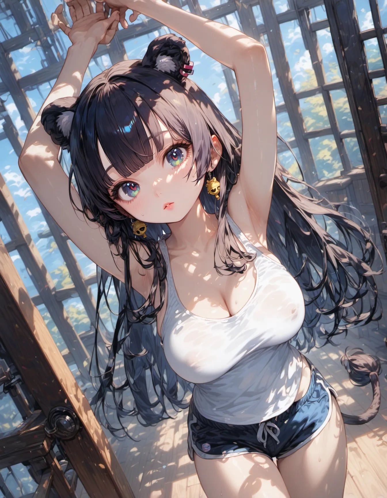 Summer Breeze and Feline Grace | の人気AIイラスト・グラビア