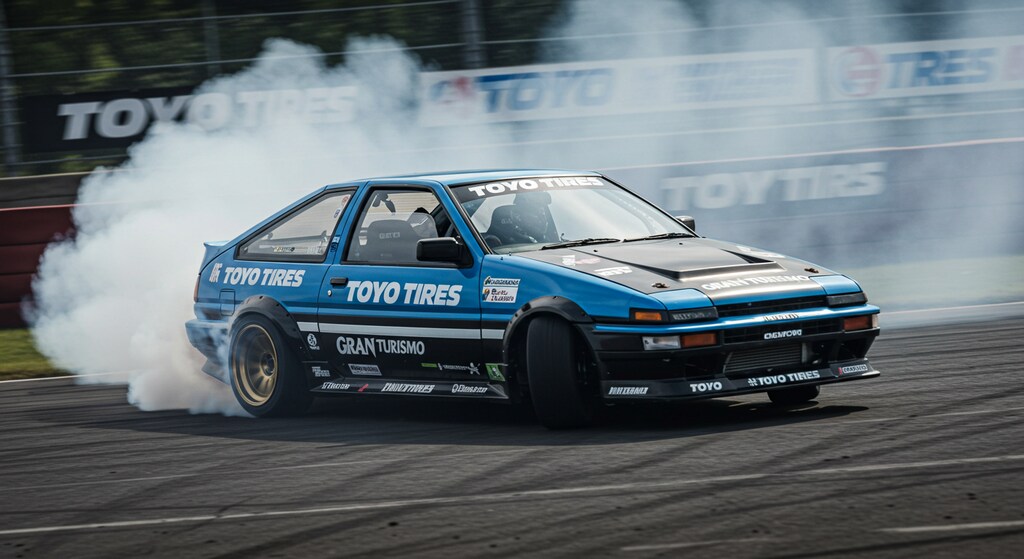 トーヨータイヤAE86のドリ車