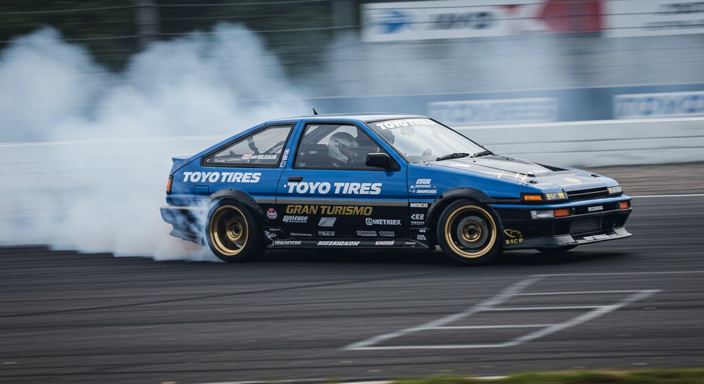 トーヨータイヤAE86のドリ車