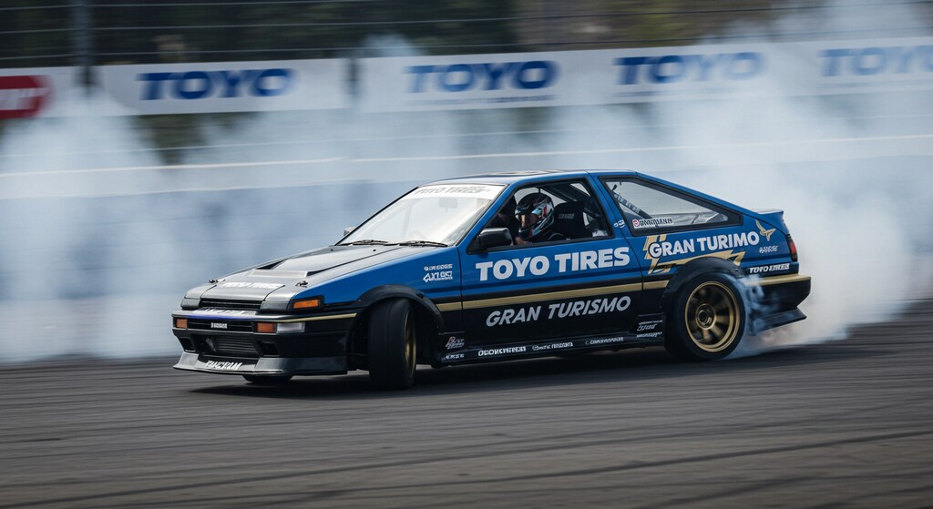 トーヨータイヤAE86のドリ車