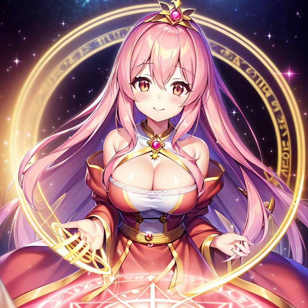 ピンク髪巨乳神官ちゃん