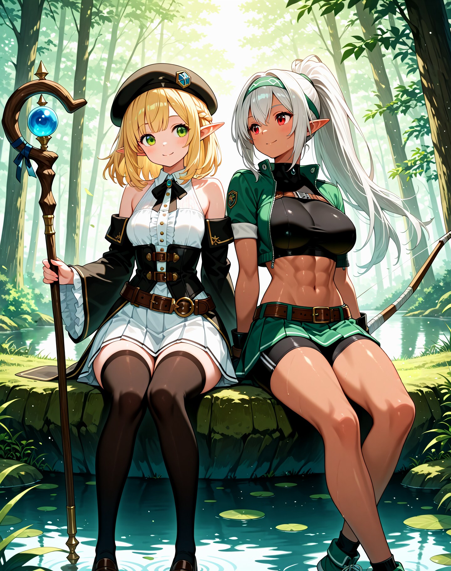 weedsさん家のエルフちゃんと褐色エルフちゃん