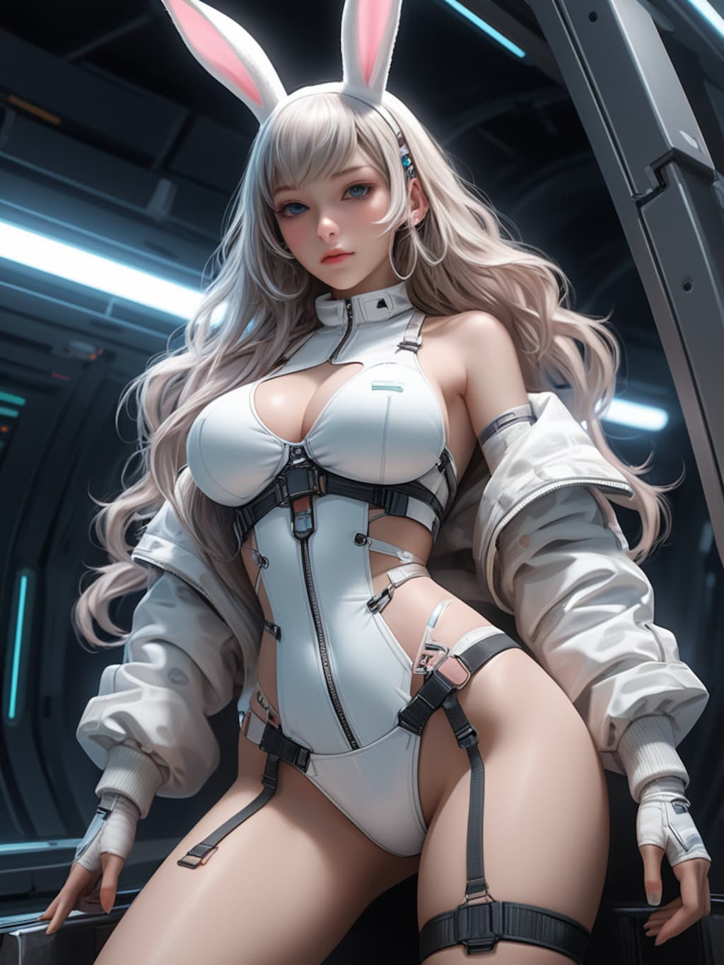 bunny cosmic android girl sci-fi mode 機械化兎耳隊