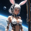 bunny cosmic android girl sci-fi mode 機械化兎耳隊 8枚目