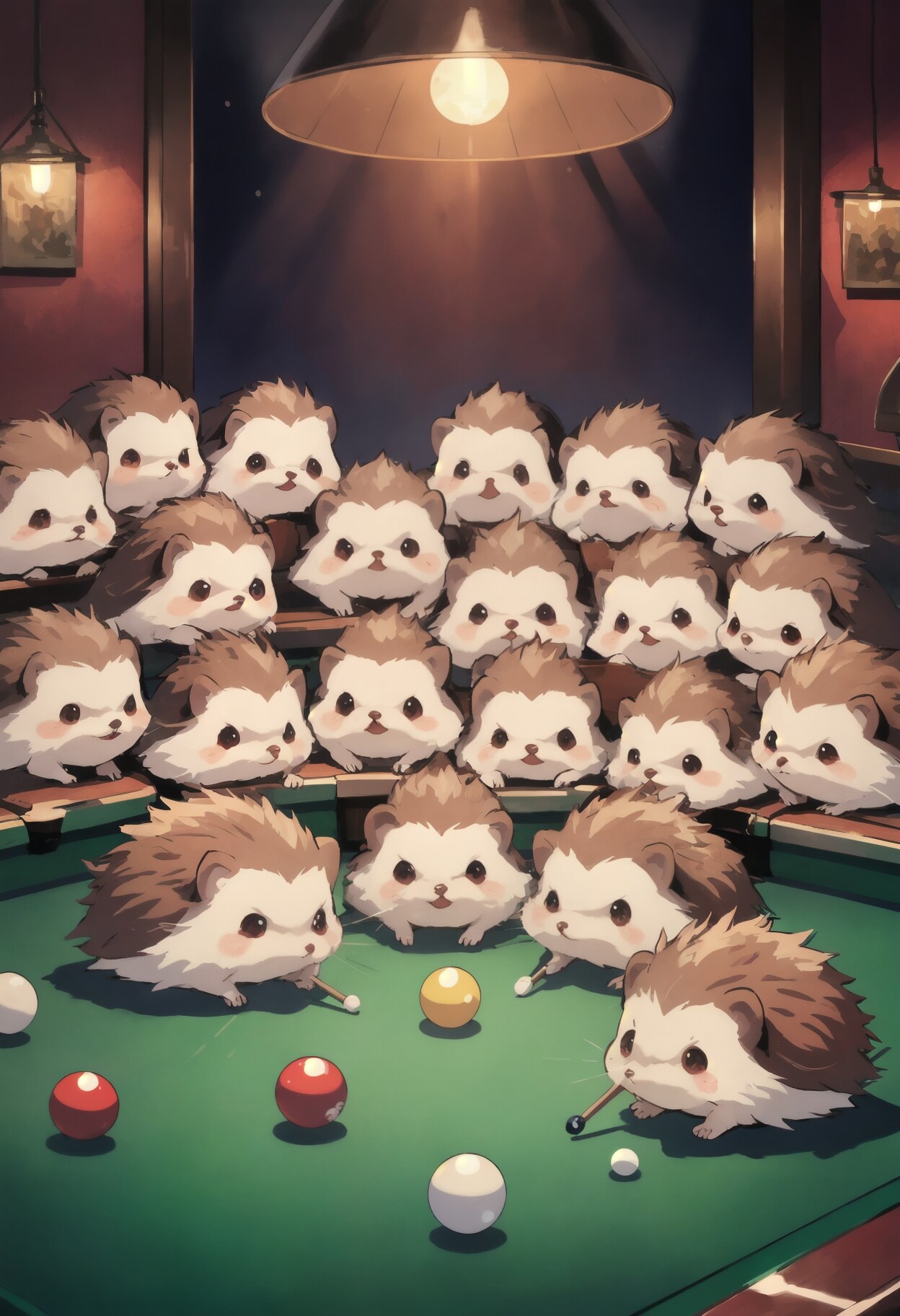 ビリヤードハリネズミ＋擬人化１枚