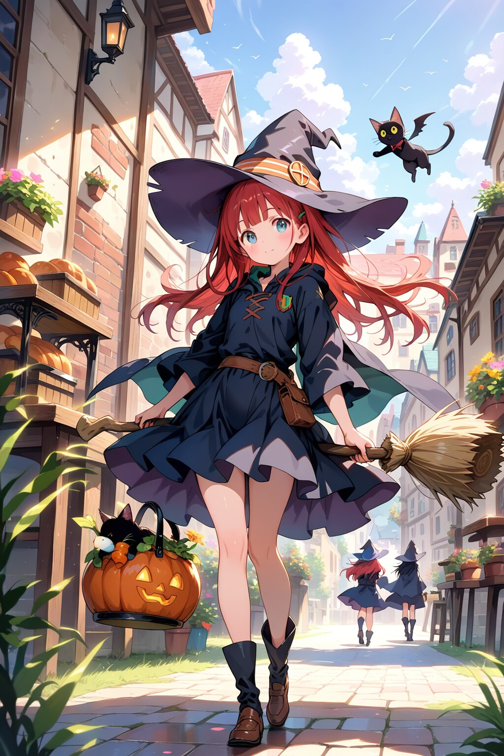 魔女と黒猫 | の人気AIイラスト・グラビア