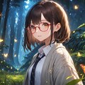 眼鏡女子 楓の昆虫の国 5枚目