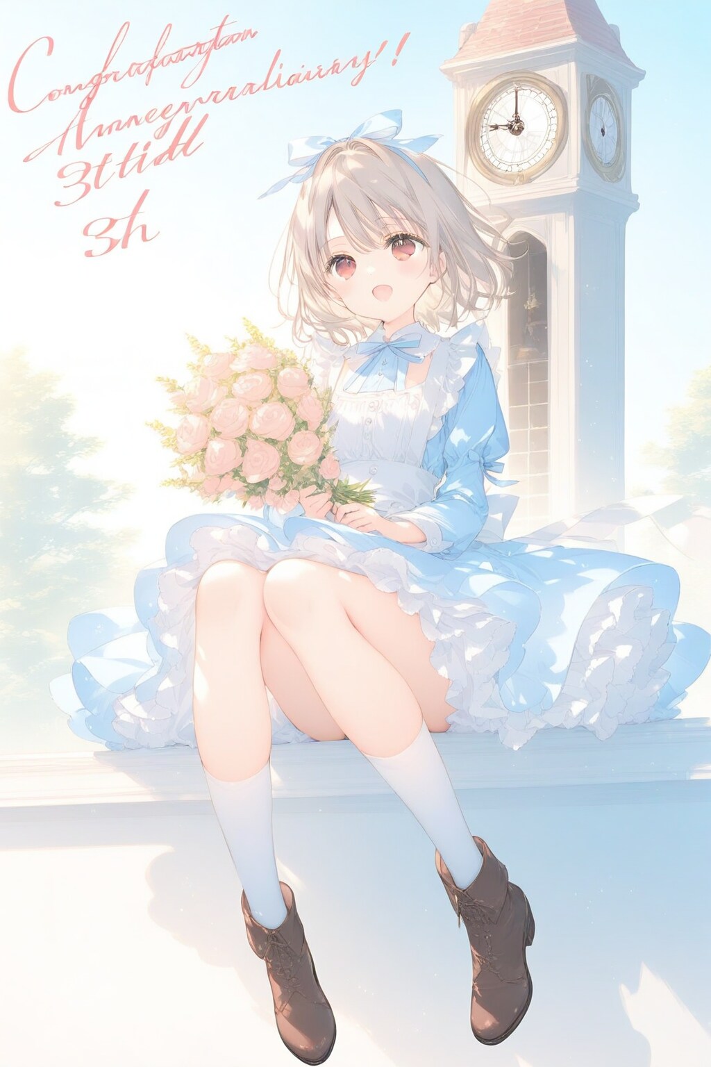 ３周年おめでとうの日向ちゃん | の人気AIイラスト・グラビア