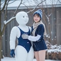 雪だるまとスク水っ子 8枚目