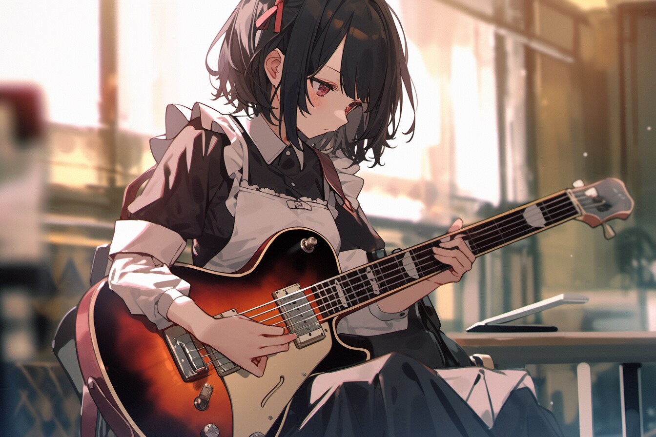 メイドさんはギターがうまい