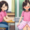 隣の席の子の生着替えが見れた記憶 4枚目