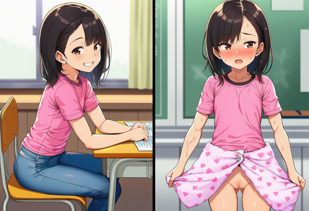 隣の席の子の生着替えが見れた記憶