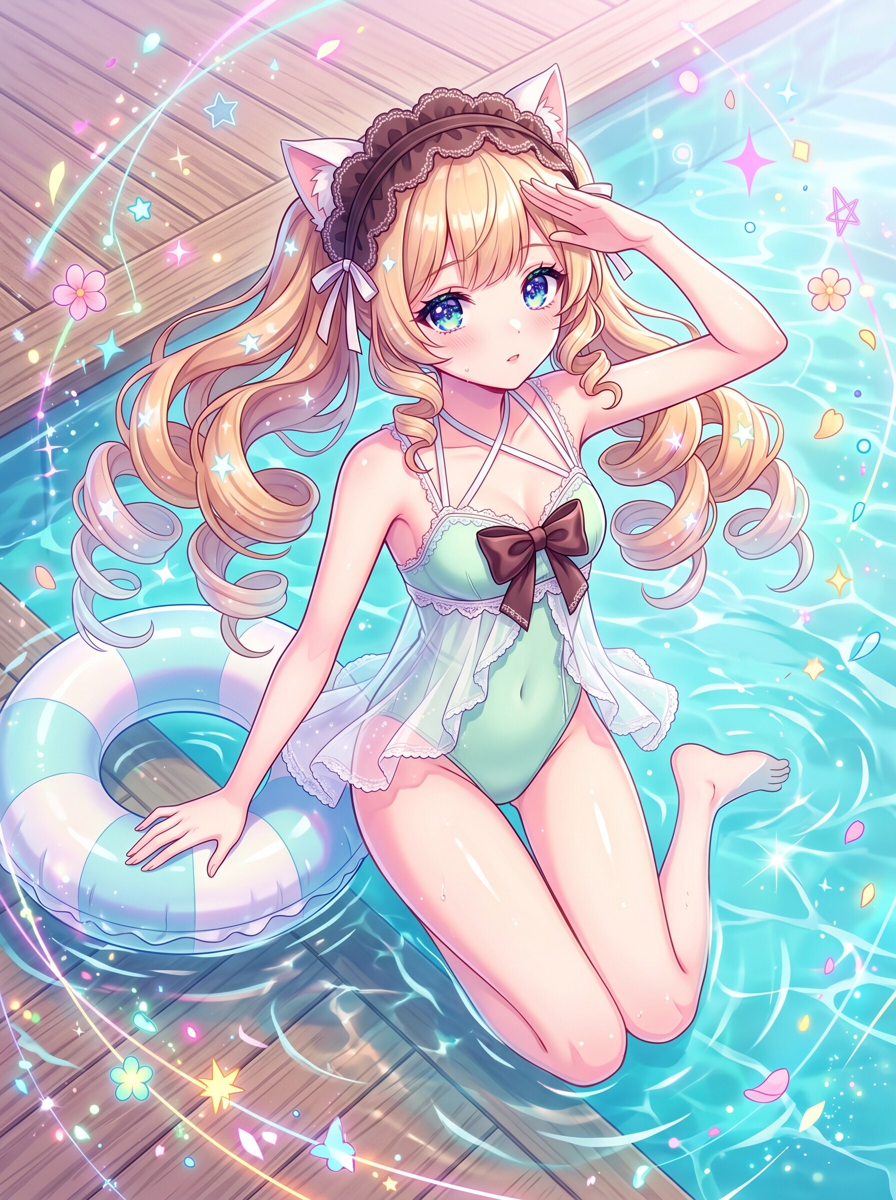 夏水辺の幻想人形