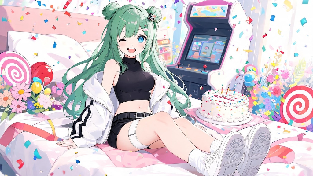 緑髪ロングちゃん 2026/6/23
