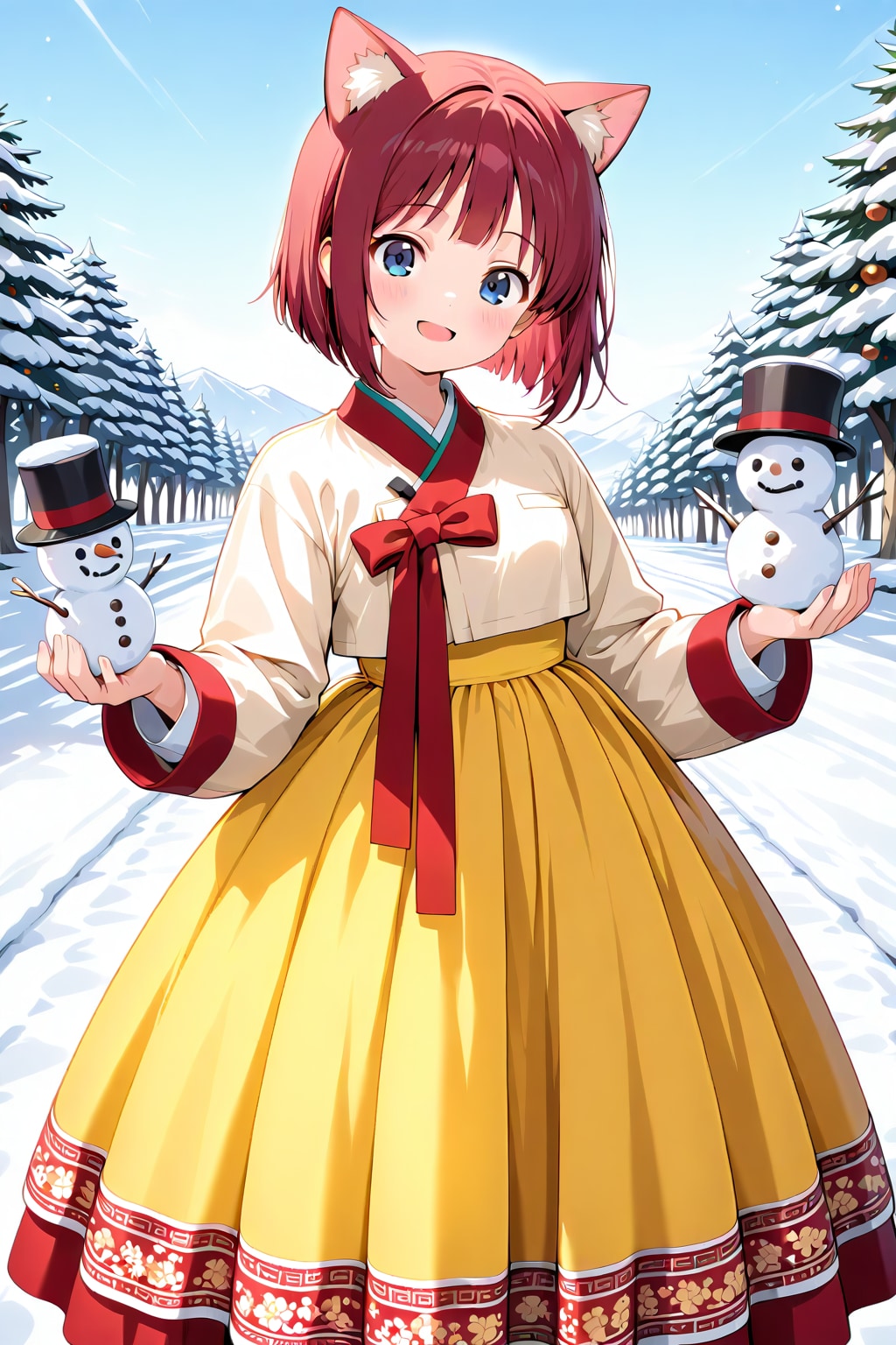 韓服とシルクハット