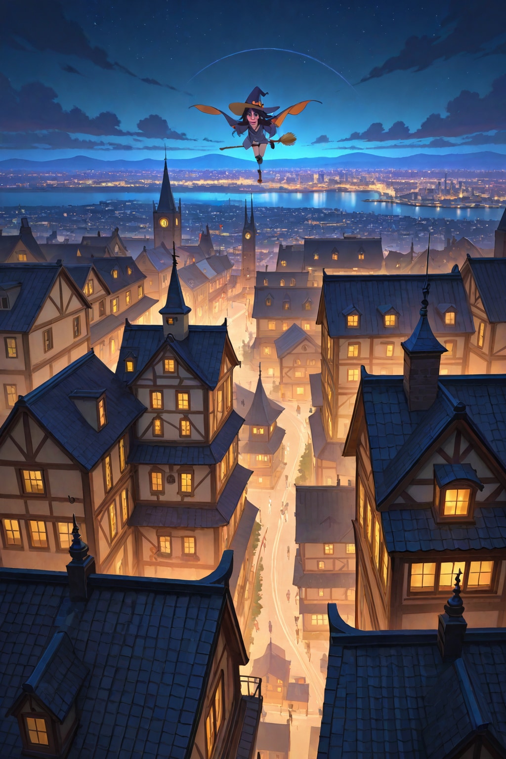 夜の街と魔女