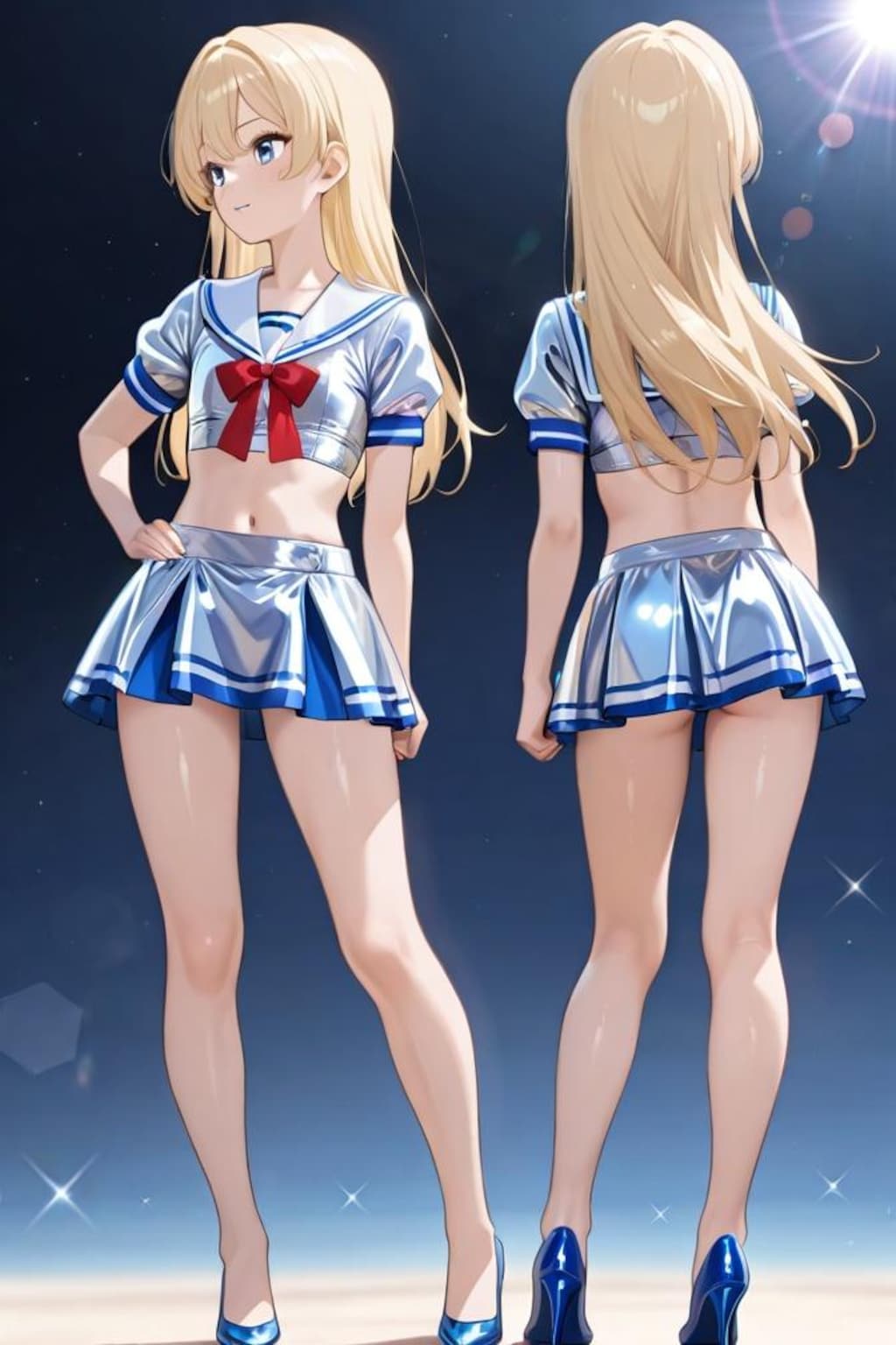 2面図　オリキャラ　セーラー服