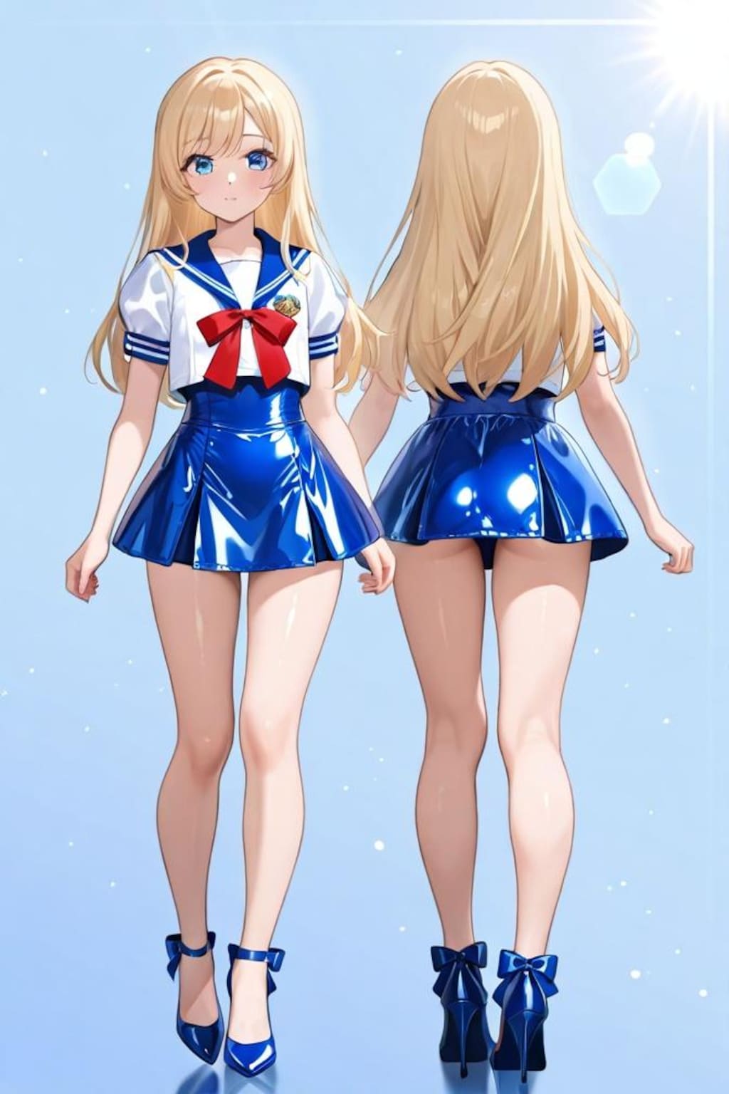 2面図　オリキャラ　セーラー服