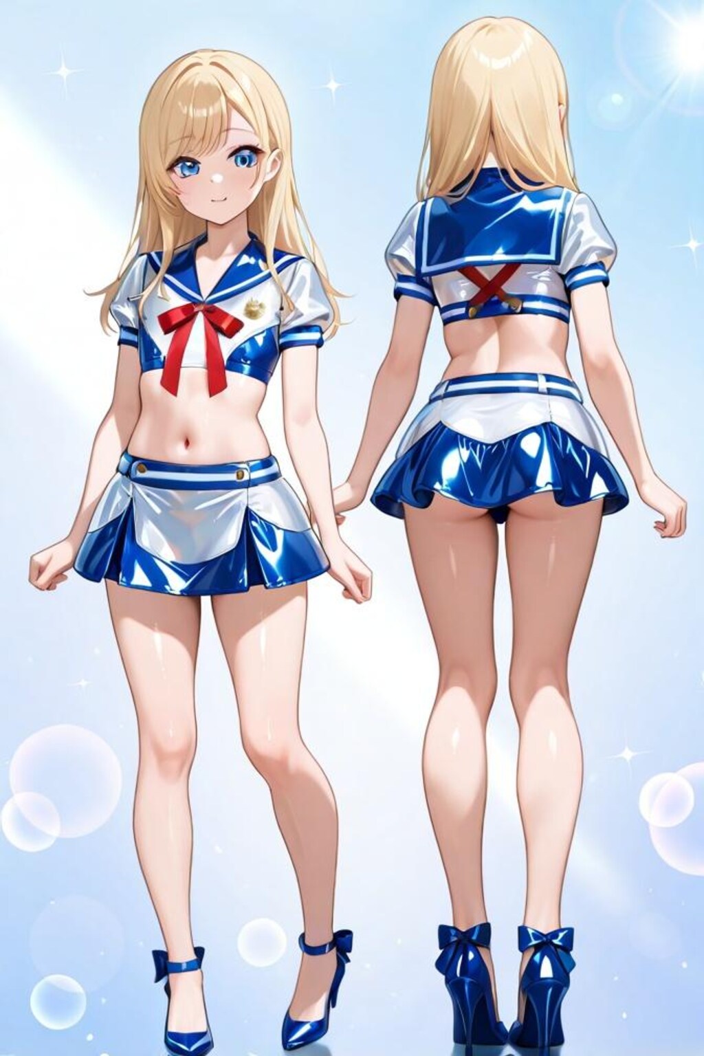 2面図　オリキャラ　セーラー服