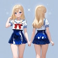2面図　オリキャラ　セーラー服 4枚目
