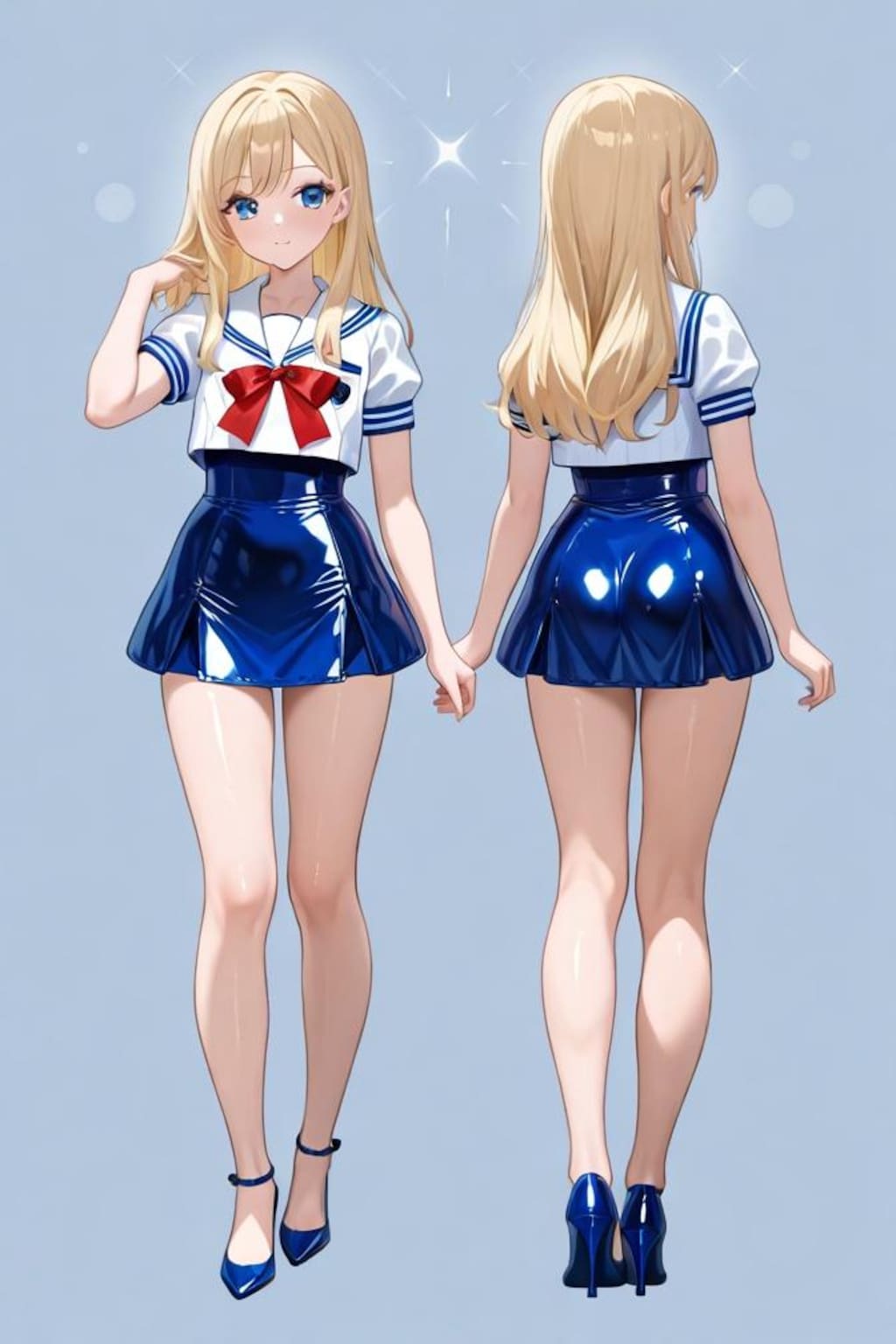 2面図　オリキャラ　セーラー服