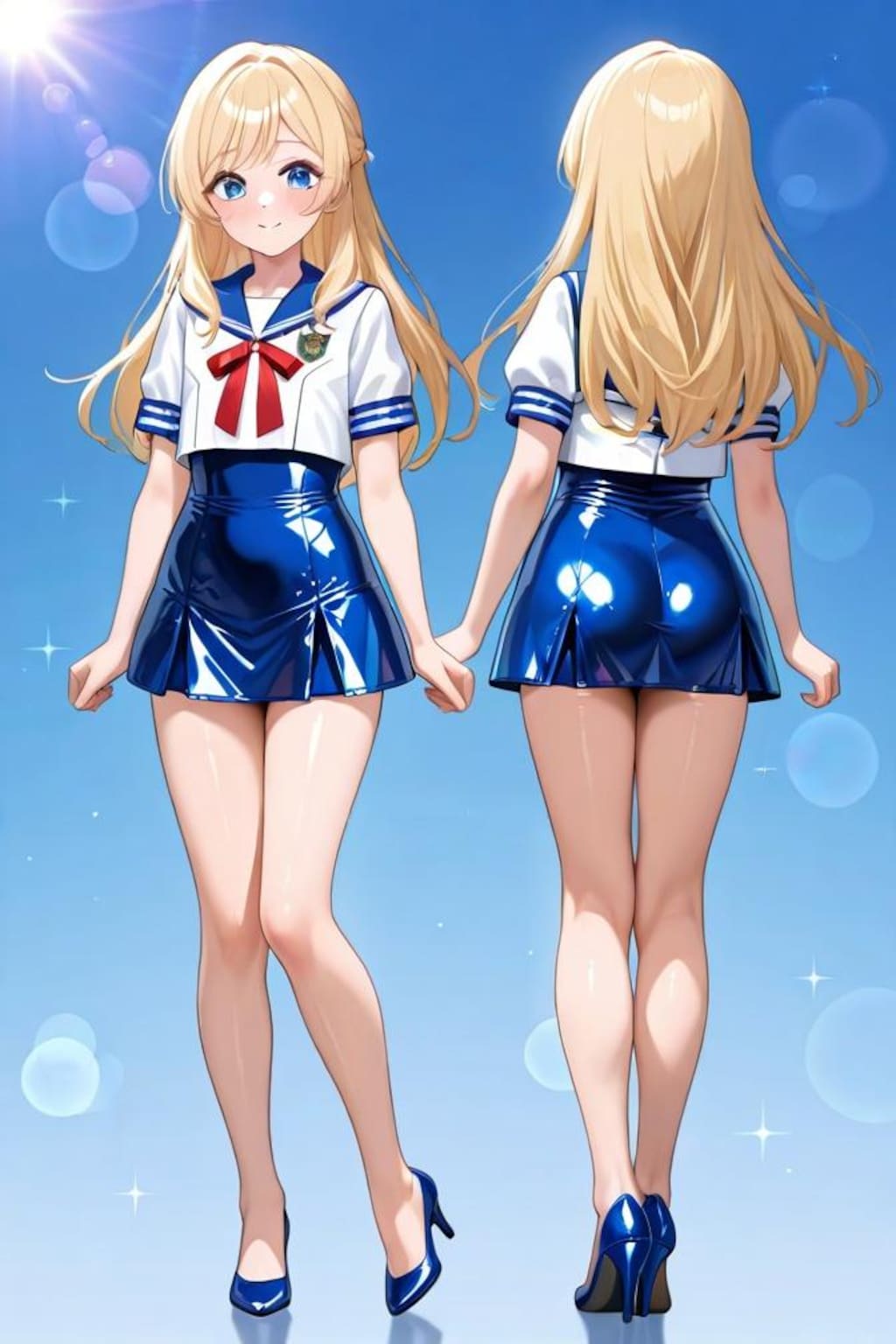 2面図　オリキャラ　セーラー服