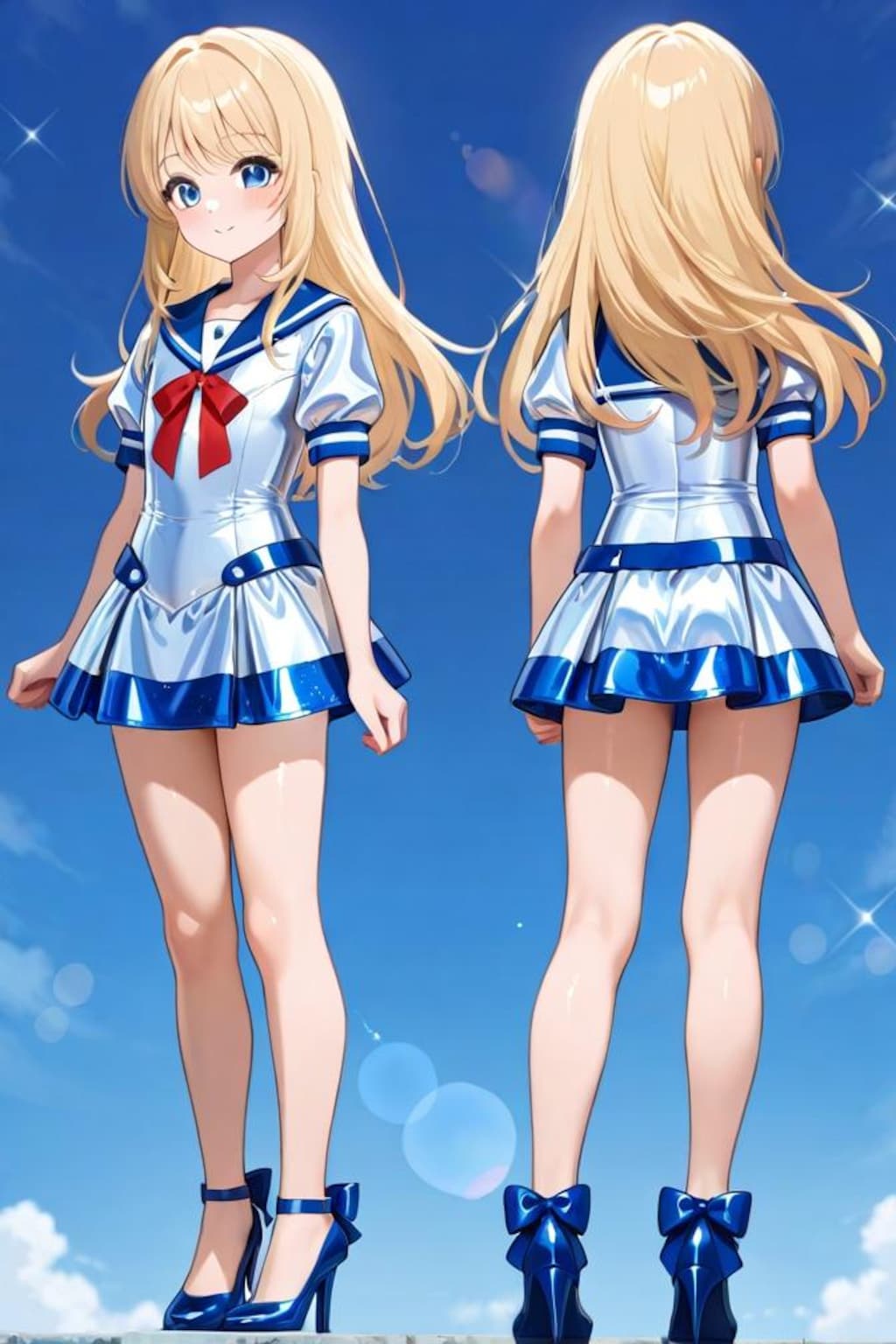 2面図　オリキャラ　セーラー服