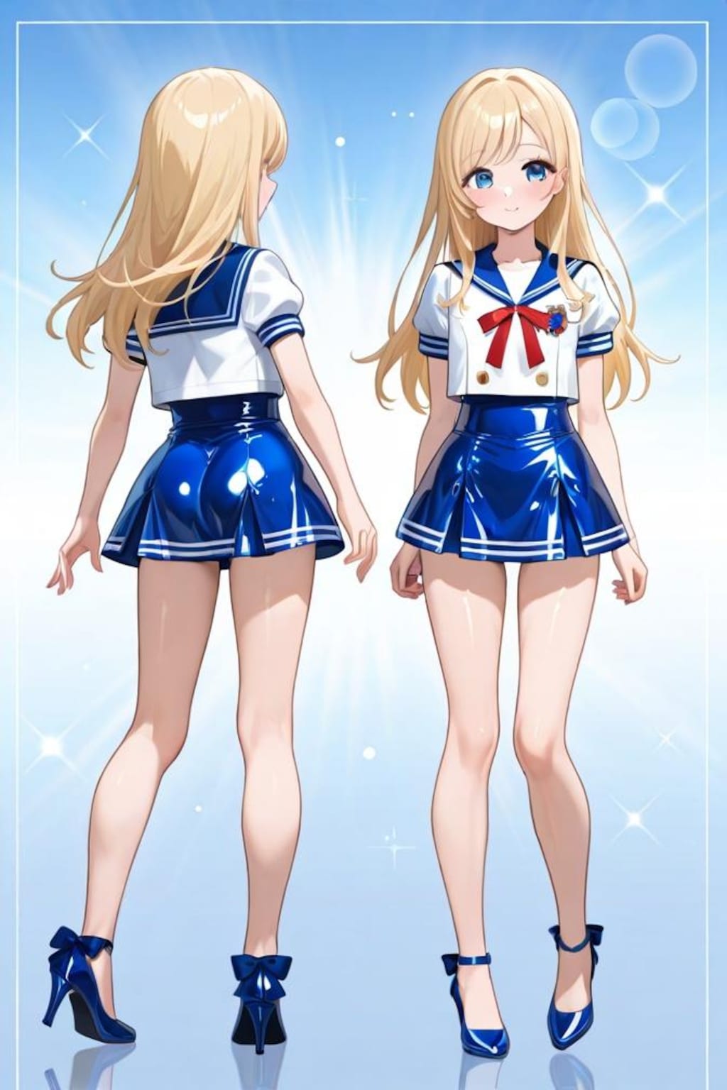 2面図　オリキャラ　セーラー服